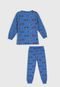 Pijama Kyly Longo Full Print Azul - Marca Kyly