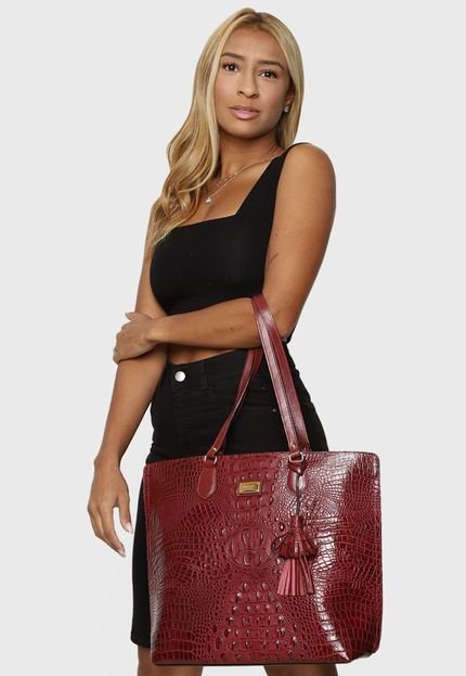 Bolsa Shopper Couro Mariart 5200MRT Vermelha - Marca Mariart