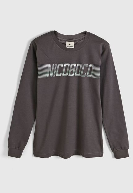 Camiseta Nicoboco Infantil Logo Grafite - Marca Nicoboco