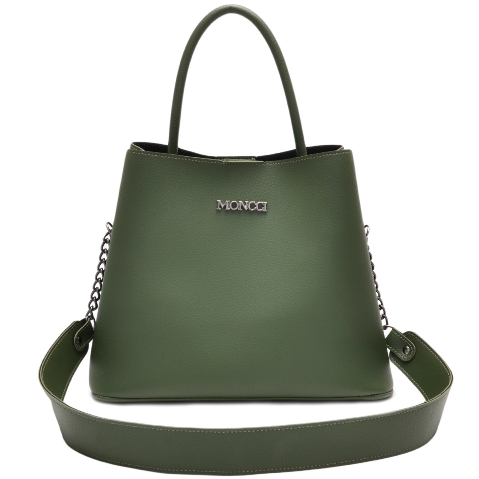 Bolsa Feminina Moncci Saco Tiracolo Madri Verde Militar - Marca MONCCI