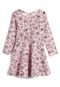 Vestido Milon Infantil Flores Rosa - Marca Milon