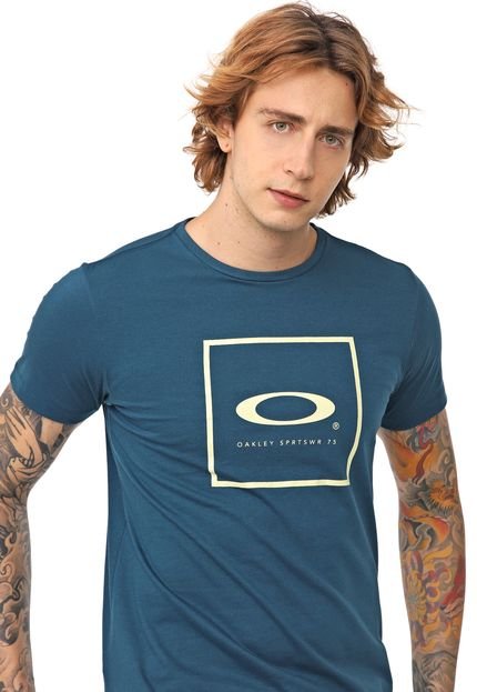 Camiseta Oakley Mod Fractal Cotton  Azul - Marca Oakley