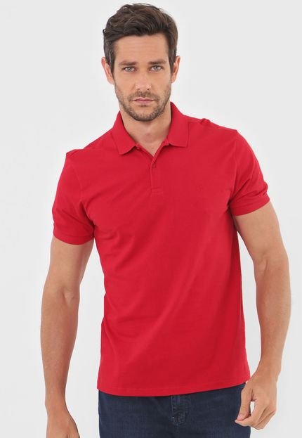 Camisa Polo Forum Reta Logo Vermelha - Marca Forum
