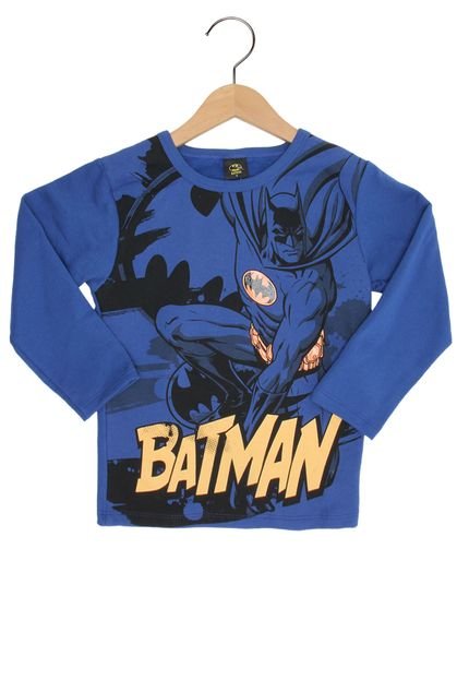 Blusa De Moletom Fakini Batman Menino Azul - Marca Fakini