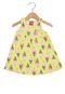 Vestido Kyly Curto Infantil Estampado Amarelo - Marca Kyly