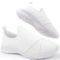 Kit Tênis Feminino Esportivo Calce Fácil Conforto Sapatore Branco e Relógio LED - Marca Sapatore