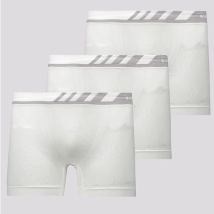 Kit de 3 Cuecas Boxer Lupo Especial Microfibra Branca - Marca Lupo
