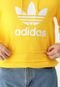 Blusa de Moletom Flanelada Fechada adidas Originals Logo Amarela - Marca adidas Originals