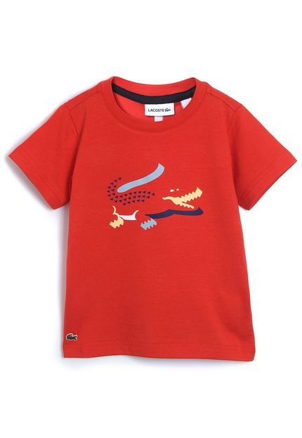 Camiseta Lacoste Kids Menino Estampa Vermelha - Marca Lacoste Kids