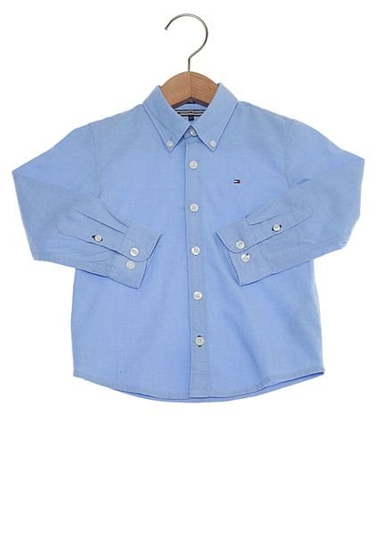 Camisa Tommy Hilfiger Bordada Infantil Azul - Marca Tommy Hilfiger