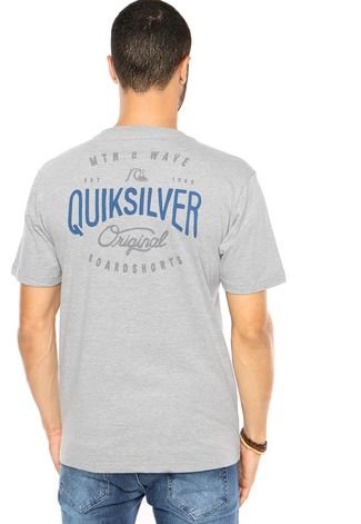 Camiseta Quiksilver Montain Wave Cinza