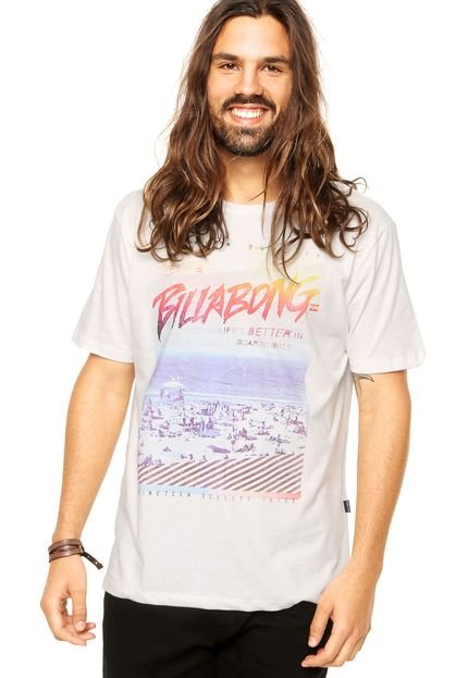Camiseta Billabong Beach Style Bege - Marca Billabong