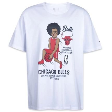 Camiseta New Era Regular Chicago Bulls Branco - Marca New Era