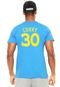 Camiseta NBA Name Number Warriors Curry Azul - Marca NBA