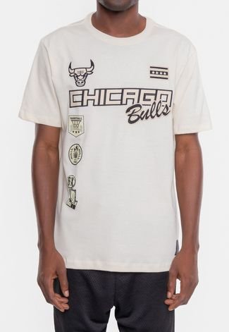Camiseta NBA Flag City Chicago Bulls Off White