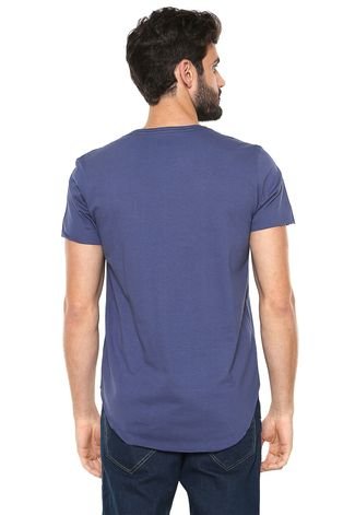Camiseta Polo Wear Vintage Corte Laser Azul