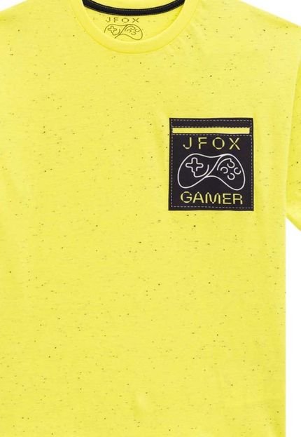 Camiseta Amarela Infantil Gamer Johnny Fox 4 Amarelo - Marca Johnny Fox