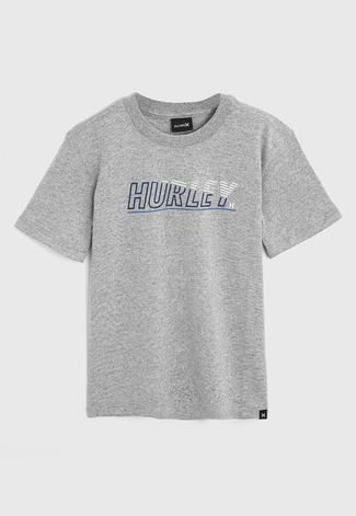 Camiseta Hurley Infantil Logo Cinza