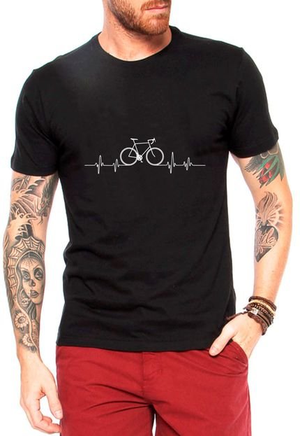 Menor preço em Camiseta Criativa Urbana Frases Bicicleta Ciclismo Preto.
