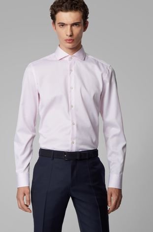 Camisa BOSS Jason Rosa Pastel - Compre Agora | Dafiti Brasil