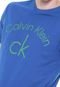 Camiseta Calvin Klein Slim Lettering Azul - Marca Calvin Klein