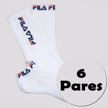 Kit Meia Fila 6 Pares Mix Branca - Marca Fila