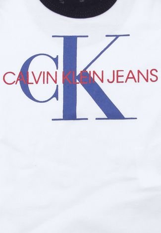 Body Calvin Klein Kids Menino Escrita Branco