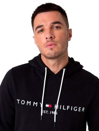 Moletom Tommy Hilfiger Masculino Fleece Hoody Logo Preto - Compre
