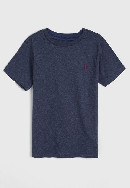 Camiseta Polo Ralph Lauren Infantil Logo Azul-Marinho - Marca Polo Ralph Lauren