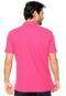 Camisa Polo Aleatory Tradicional Estampada Rosa - Marca Aleatory