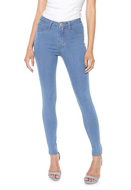 Calça Jeans Denuncia Skinny Pespontos Azul - Marca Denuncia