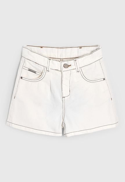 Short Infantil Sarja Hering Kids Pespontos Branco - Marca Hering Kids