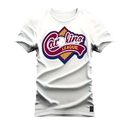 Camiseta Plus Size Algodão T-Shirt Premium Estampada Californe Lig  - Branco - Marca Nexstar