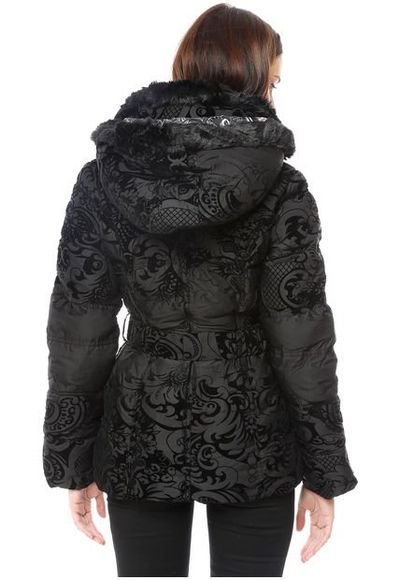 Abrigo desigual negro sales