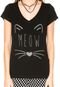 Camiseta Disparate Meow Preta - Marca Disparate