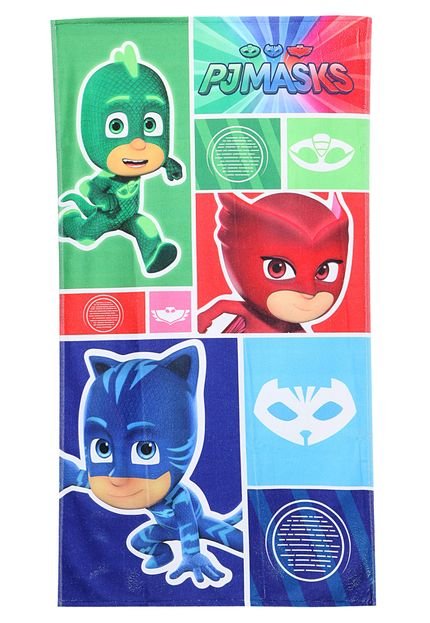 Toalha de Banho Lepper Aveludada PJ Masks Azul - Marca Lepper