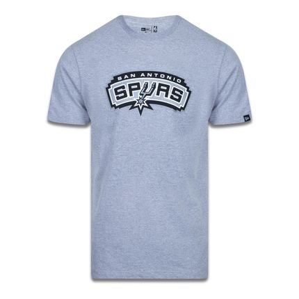 Camiseta New Era Regular San Antonio Spurs Mescla Cinza - Marca New Era