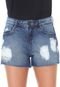 Short Jeans Morena Rosa Rasgos Azul - Marca Morena Rosa