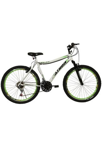 Bicicleta Aro 26 18M Atr Branca e Verde Athor Bikes