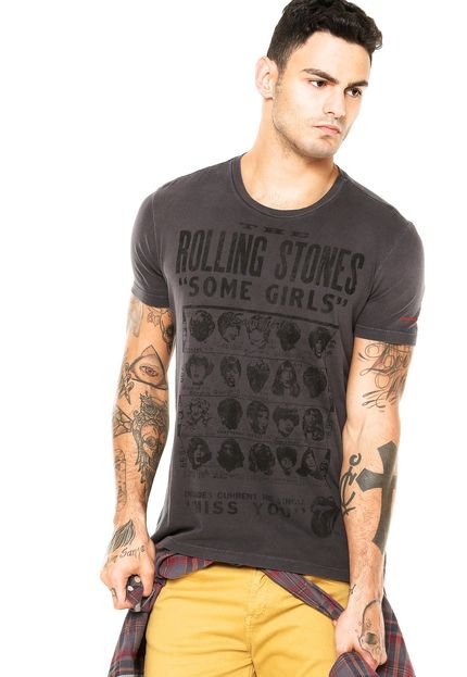 Camiseta Ellus Rolling Stones Cinza - Marca Ellus