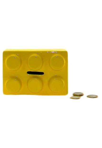 Cofre Az Design Forma de Lego Amarelo - Marca Az Design
