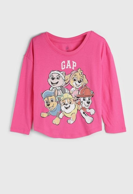 Blusa Manga Longa GAP Patrulha Canina Rosa - Marca GAP