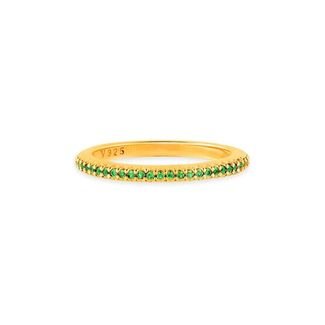 Anel Life Verde com Banho de Ouro Amarelo by Vivara