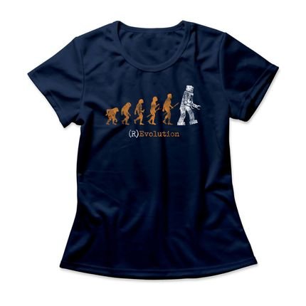 Camiseta Feminina Revolution - Azul Marinho - Marca Studio Geek 