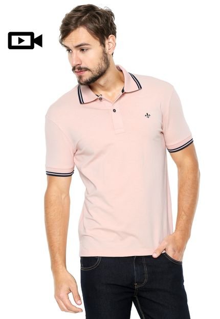 Camisa Polo Dudalina Slim Rosa - Marca Dudalina
