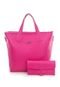 Kit Bolsa Sacola Transversal Mais Necesserie Bordada Pink Retta Oficial - Marca Retta Shoes
