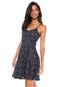 Vestido FiveBlu Curto Floral Azul-Marinho - Marca FiveBlu