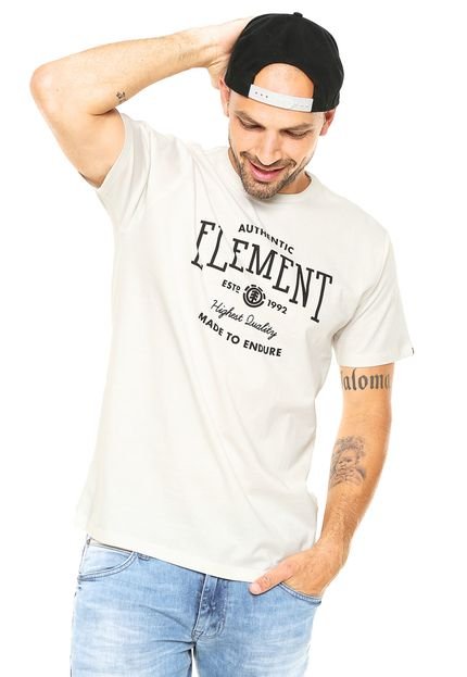 Camiseta Element Authentic Bege - Marca Element
