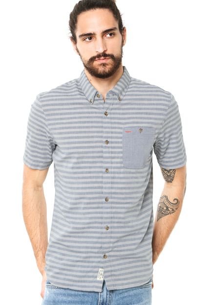 Camisa Vans Rusden Stripe SS Cinza - Marca Vans