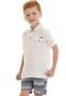 Conjunto Camisa Bermuda Infantil Branca Ok & Pakita 1 Branco - Marca Ok & Friends